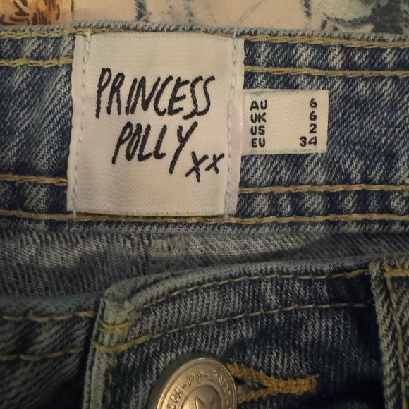 Princess Polly Women’s Low Rise Cargo Side Pocket Straight Jeans​ - Picture 10 of 12